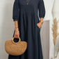 👗 50% RABATT NU! 🌾 Klänning med Lanternärm i Bomull och Linne – Avslappnad Passform & Fickor – Luftig & Smickrande 🕊️