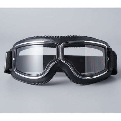 🏍️🕶️ 50% RABATT! | Vintage Motorcykelglasögon – 2 Linser & Stötsäkra!