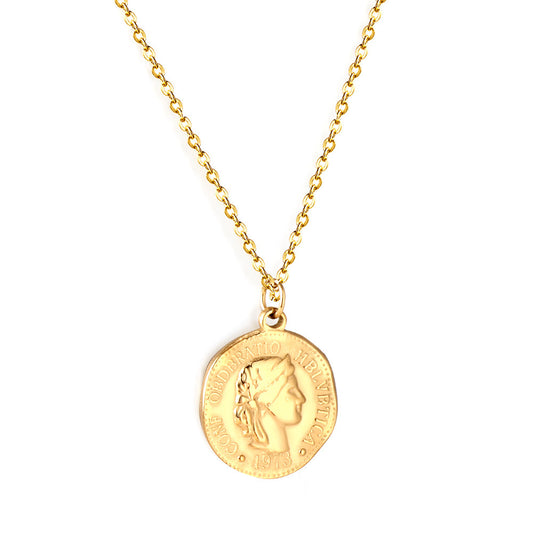 Vintage 1973 Kopparmynt Halsband - Guldpläterad Långvarig Smyckes
