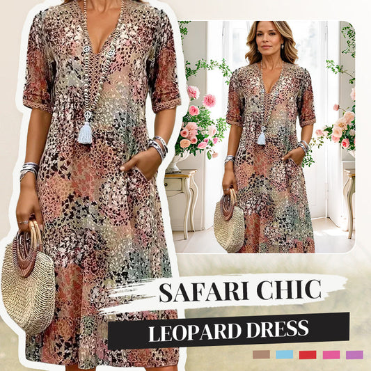 📢📢40% RABATT  NU!! ⏰ 🤩 Safari Chic Leopardklänning