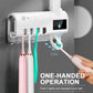 🦷 50 % RABATT NU! 🧴 Trådlös smart tandborstehållare – 360° UV, borrfri, solcell & multifunktionell – perfekt för badrummet 🏠