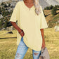 👚 45% RABATT NU! 🌿 Damernas casual V-ringad T-shirt – Mjuk bomullsblandning & flödande fåll – Luftig vardagsfavorit – perfekt för varma dagar eller avslappnad stil 🍃