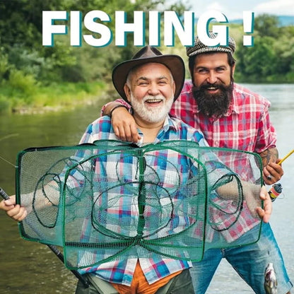 🚨 50 % RABATT! 🚨Automatiskt hopfällbart nät för sportfiskare – förstärkt fisknät i nylon, håvnät med teleskophandtag 🎣✨