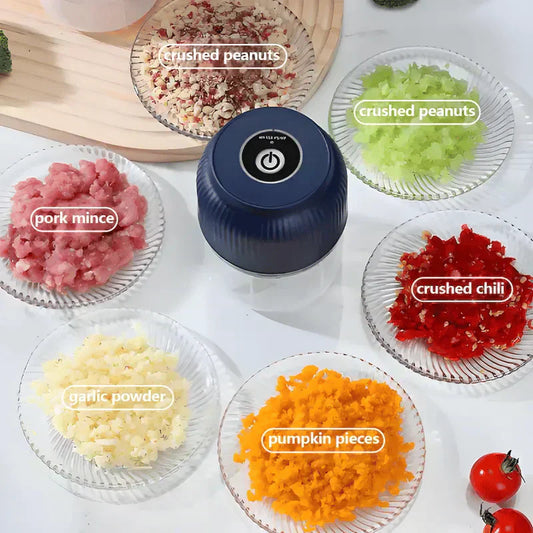🧄🧄 50% RABATT! ⚡ Trådlös Mini Elektrisk Vitlökshackare – Kraftfull & Effektiv, Lätt att Rengöra & Perfekt för Köket 🔪