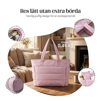 ✨Begränsad tid – 50% rabatt⏰👜 Lättviktig puffig tygväska
