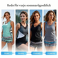 🏊‍♀️ 50% RABATT NU! 👙 Tvådelad tankini – justerbar sidorynking, pojkshorts & korsad V-ringning – perfekt för stranden 👙🏖️