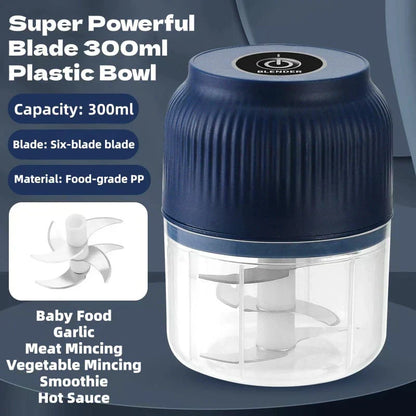 🧄🧄 50% RABATT! ⚡ Trådlös Mini Elektrisk Vitlökshackare – Kraftfull & Effektiv, Lätt att Rengöra & Perfekt för Köket 🔪