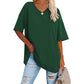 👚 45% RABATT NU! 🌿 Damernas casual V-ringad T-shirt – Mjuk bomullsblandning & flödande fåll – Luftig vardagsfavorit – perfekt för varma dagar eller avslappnad stil 🍃