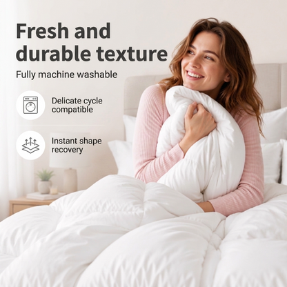 🏆 SISTA DAGEN 50% RABATT 🛌 Ultramjuk Lyxig Hotellställd Täcke – Plyschig, Andningsbar & Perfekt för en Femstjärnig Sovupplevelse ✨