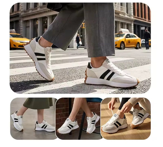 👟 50% RABATT! | Låga Casualskor för Damer – 4cm Plattform, Retrodesign & Halksäker!