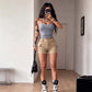 🥳SOMMARREA🥳50% RABATT! 🔥Damshorts med hög midja och fickor