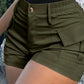🥳SOMMARREA🥳50% RABATT! 🔥Damshorts med hög midja och fickor