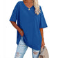 👚 45% RABATT NU! 🌿 Damernas casual V-ringad T-shirt – Mjuk bomullsblandning & flödande fåll – Luftig vardagsfavorit – perfekt för varma dagar eller avslappnad stil 🍃
