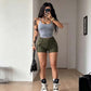 🥳SOMMARREA🥳50% RABATT! 🔥Damshorts med hög midja och fickor