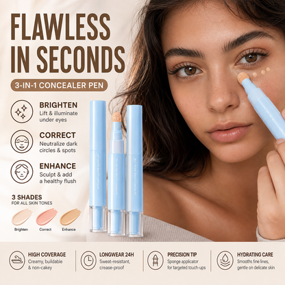 💄 KÖP 1 FÅ 1 GRATIS! ✨ Dubbelverkande Concealer & Foundation – Full Täckning, Långvarig 💫