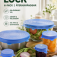 📢📢50 % RABATT !! ⏰ Silikonlock för matförvaring – 6-pack | Tätt & flexibelt