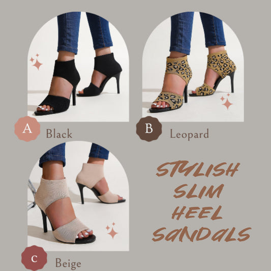 👡 50% RABATT! 👠 Stiliga Smal Klack Sandaler för Kvinnor – Elegant, Bekväm & Perfekt För Speciella Tillfällen ✨