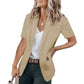 ✨50 % RABATT! ✨🌸Snygg, ledig kortärmad blazer för dam