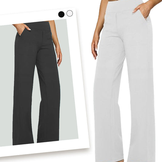⌛ 50 % RABATT NU!  🔥 Högmidjade stretchiga yogabyxor, speciellt designade för kvinnor. Enkla enfärgade, avslappnade och bekväma.