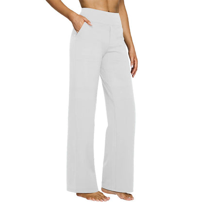 ⌛ 50 % RABATT NU!  🔥 Högmidjade stretchiga yogabyxor, speciellt designade för kvinnor. Enkla enfärgade, avslappnade och bekväma.