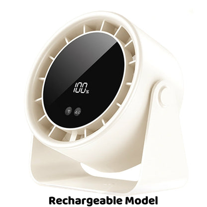 🔥Rea på heta varor - 55 % rabatt🔥100-hastighet Mini tyst bordsfläkt med digital display