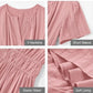 👗 Nyhet 53% RABATT 🎁 | Kortärmad V-ringad Långklänning – Flödande & Sommarchic