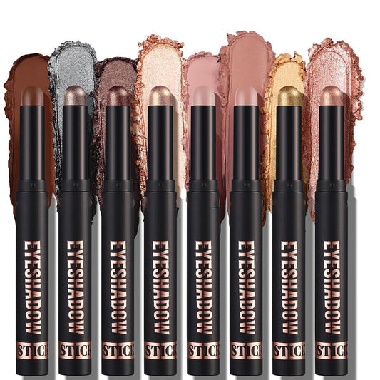 ✨50% RABATT NU! ✨✨8 färger glitterögonskugga i stickform - Långvarig Formula med Glitter för Professionell Makeup & Smidig Applicering 🌟👁️