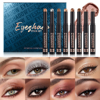 ✨50% RABATT NU! ✨✨8 färger glitterögonskugga i stickform - Långvarig Formula med Glitter för Professionell Makeup & Smidig Applicering 🌟👁️