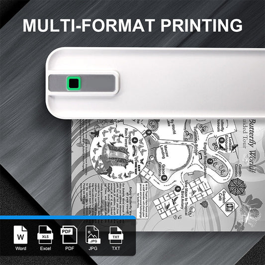 🖨️ 50% RABATT! ✨ BÄRBAR BLUETOOTH-SKRIVARE - Trådlös Utskrift från Mobil, Kompakt Design för Resor och Studier, Perfekt för Foton och Anteckningar 📱✨