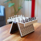 ✨ 50 % RABATT JUST NU✨ Internationell magnetisk schacklåda – Bärbart schackspel förklätt till bok med hopfällbart stativ ♟️📚