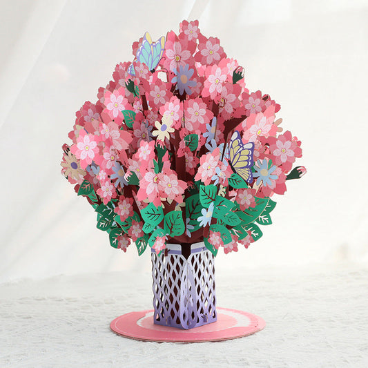 🎉Var kreativ med 3D-gratulationskort!🥳 En bukett med körsbärsblommor fylld med överraskningar🌸