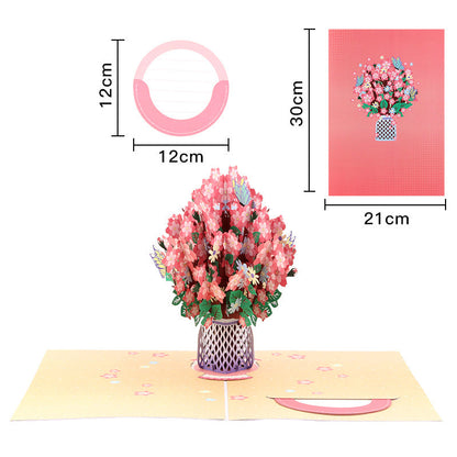 🎉Var kreativ med 3D-gratulationskort!🥳 En bukett med körsbärsblommor fylld med överraskningar🌸