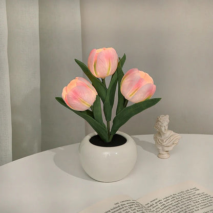 🔥 50% RABATT! 🔥LED tulpan nattlampa blomsterbordslampa🌷