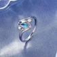💖 50% RABATT! 🔥 Geometrisk oval månstensring med zirkoniadetaljer 🌙 Mystisk glittrande smycke, perfekt gåva✨