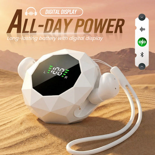 🔥50% RABATT NU!🔥🔥Mini trådlösa öronsnäckor med digitalt displayfodral