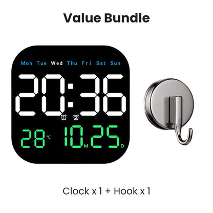 ⏰✨ 50% RABATT! | Multifunktionell Digital Väckarklocka – Temperatur, Justerbar Ljus & Fjärrkontroll!