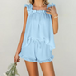 👗50% RABATT!🎀Mjukt och skönt pyjamasset med volanger