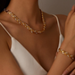 💎 50% RABATT NU! ✨ Justerbart Strass Blad Länk Halsband & Armband Set – Elegant Design, Gnistrande Kristaller & Perfekt För Present 🍃