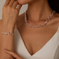 💎 50% RABATT NU! ✨ Justerbart Strass Blad Länk Halsband & Armband Set – Elegant Design, Gnistrande Kristaller & Perfekt För Present 🍃