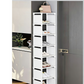 👟Vertikal Shoe Rack för Ingång – Utrymmesbesparande, Stabil Metallram & Enkel Montering