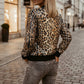 🧥 60% RABATT! ✨ Damernas Glittrande Leopardmönstrade Jacka – Festligt, Trendigt & Perfekt för Partyn 🐆