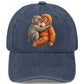 🐵🧢Vintage söt baseballkeps med djurmotiv