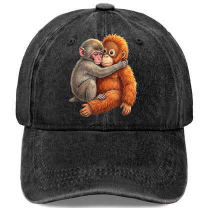 🐵🧢Vintage söt baseballkeps med djurmotiv