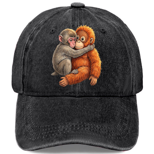 🐵🧢Vintage söt baseballkeps med djurmotiv