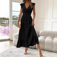 👗 50% RABATT NU! 💃 V-ringad Maxi-klänning med Volanger |Midjedefinition | Smickrande Passform|Elegant Design  🌸