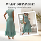 👗 50% RABATT NU! 💃 V-ringad Maxi-klänning med Volanger |Midjedefinition | Smickrande Passform|Elegant Design  🌸
