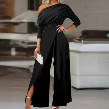 🔥50 % rabatt🔥 2026 års storsäljare!! Elegant jumpsuit med én skulder for kvinner