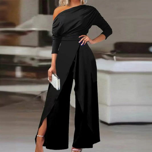 🔥50 % rabatt🔥 2026 års storsäljare!! Elegant jumpsuit med én skulder for kvinner