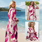 🌸50% RABATT! 💃 Blommig klänning för kvinnor Maxi med v-flame urringning