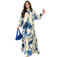 🌸50% RABATT! 💃 Blommig klänning för kvinnor Maxi med v-flame urringning